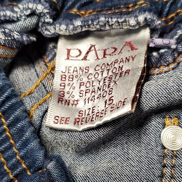 PARA  High-rise Skinny Jeans Elastic/paperback waist Size 15 - Picture 13 of 14